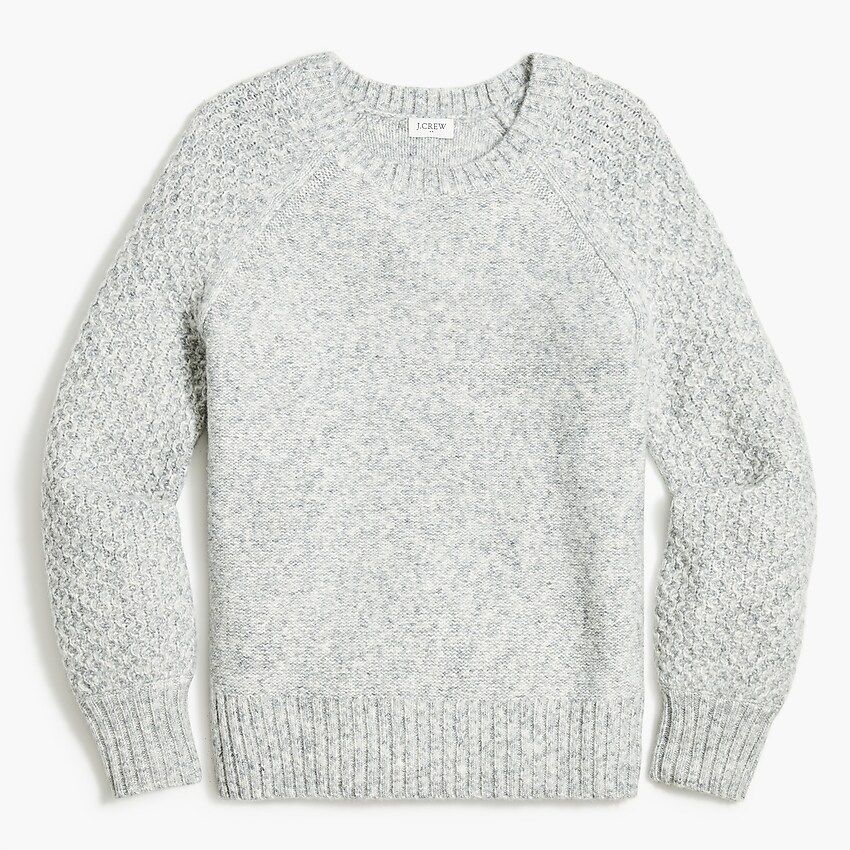 Honeycomb balloon-sleeve sweater | J.Crew Factory