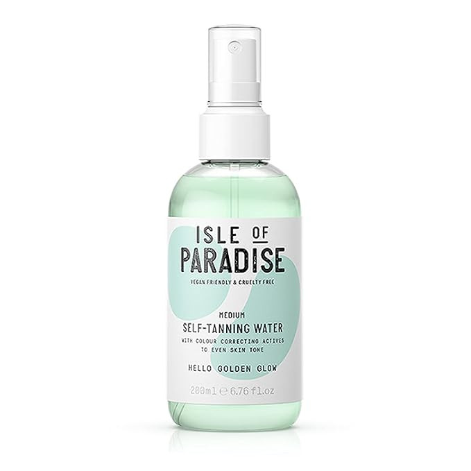 Isle of Paradise Self Tanning Water, Medium (Golden Glow) - Color Correcting and Red Cancelling S... | Amazon (US)