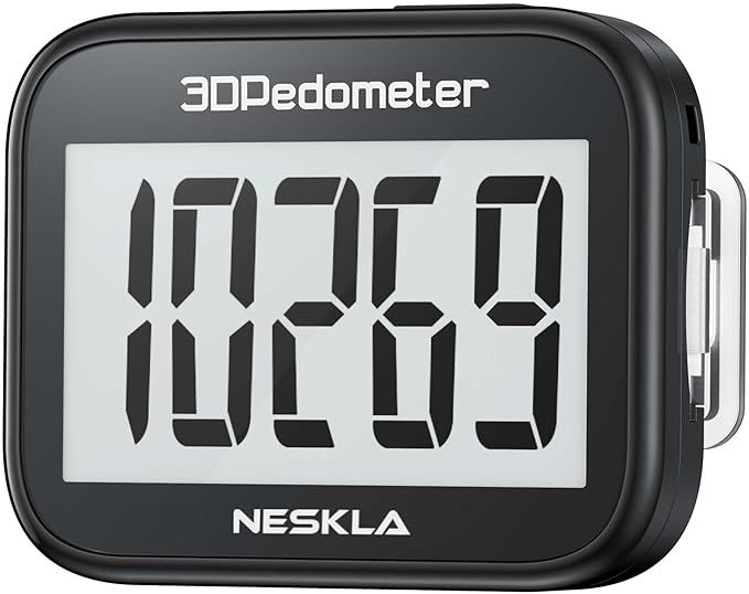 3D Pedometer for Walking, Simple Step Counter for Walking with Large Digital Display, Step Tracke... | Amazon (US)