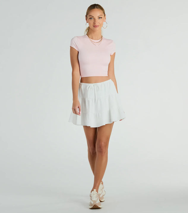 Playful Distraction Low Rise Ruffled Mini Skirt | Windsor Stores