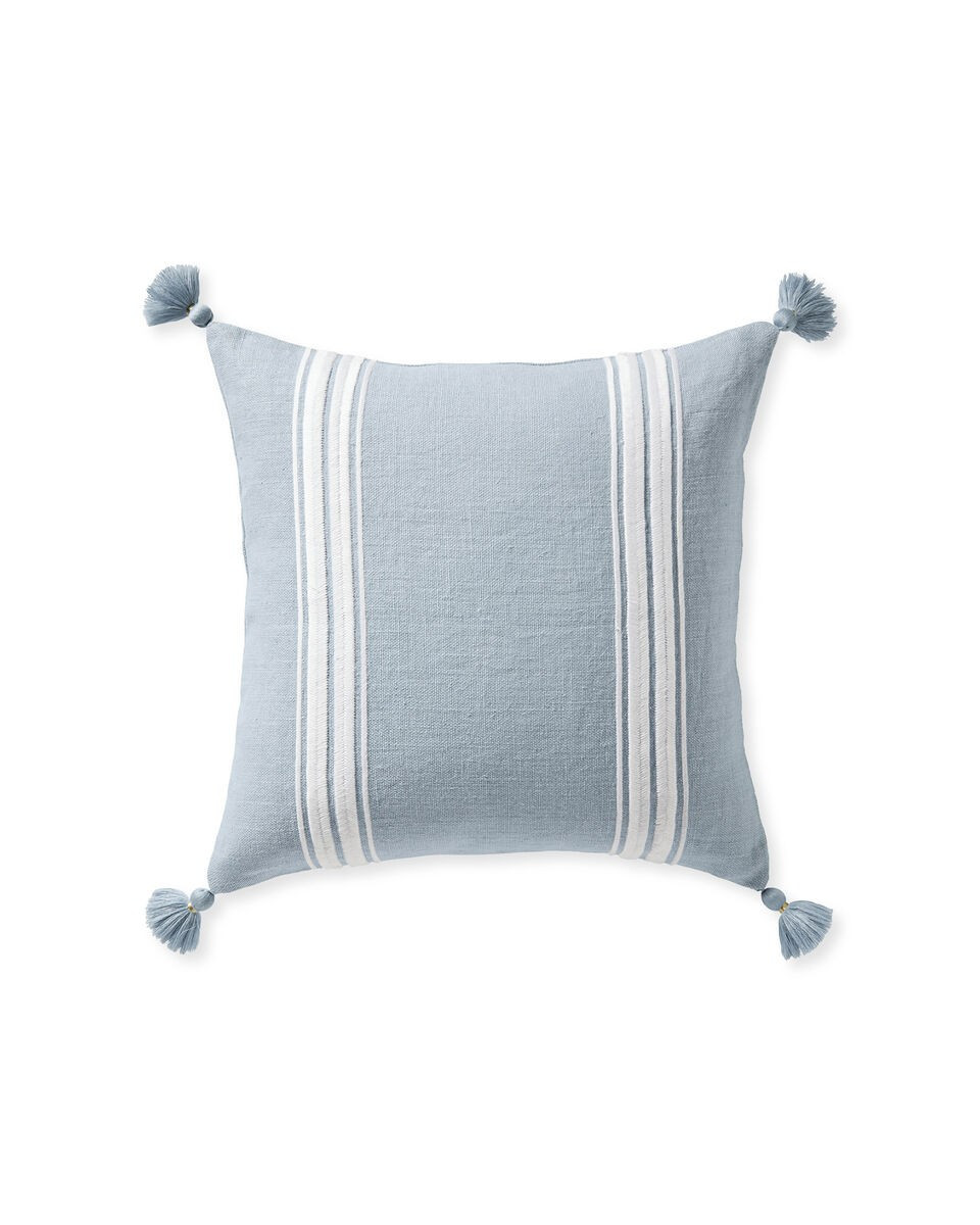 Addie Stripe Tassel Pillow Cover | Serena and Lily