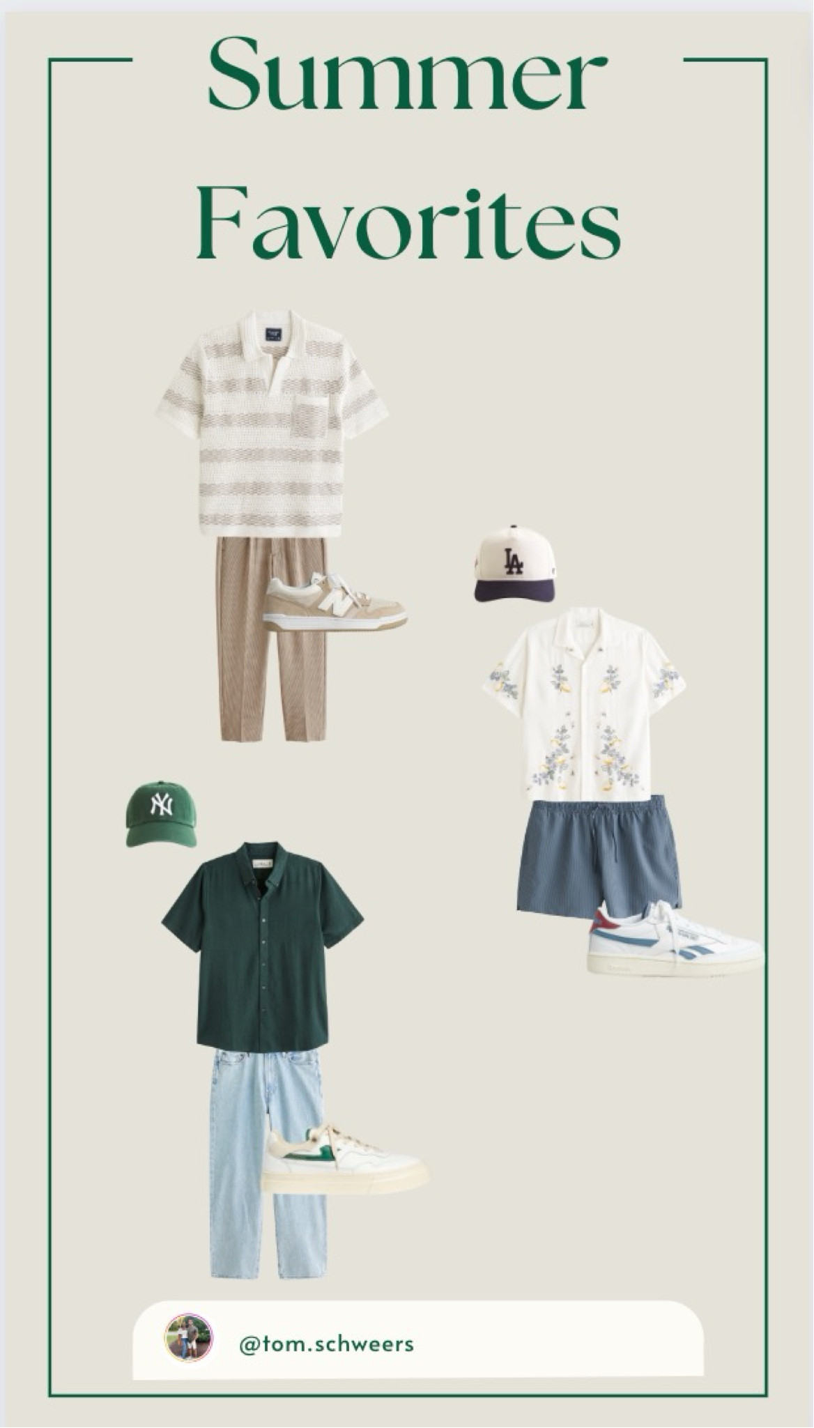 Men’s summer favorites from Abercrombie. These outfits are perfect for a summer day and easy to dress up or down 

#LTKfindsunder50 #LTKfindsunder100 #LTKmens