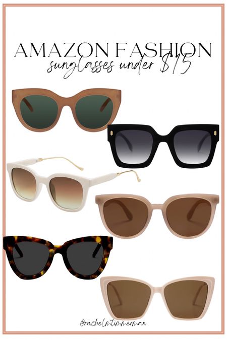 Here are some beautiful Amazon sunglasses that look like designer! They are all under $15 and come in multiple color options.

Sunglasses. Amazon fashion. Affordable fashion. LTK under 50. 