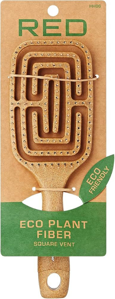 RED Vent Hair Brush, Eco-Plant Fiber Detangling Brush for Women and Men, Vented Hairbrush with Ba... | Amazon (US)