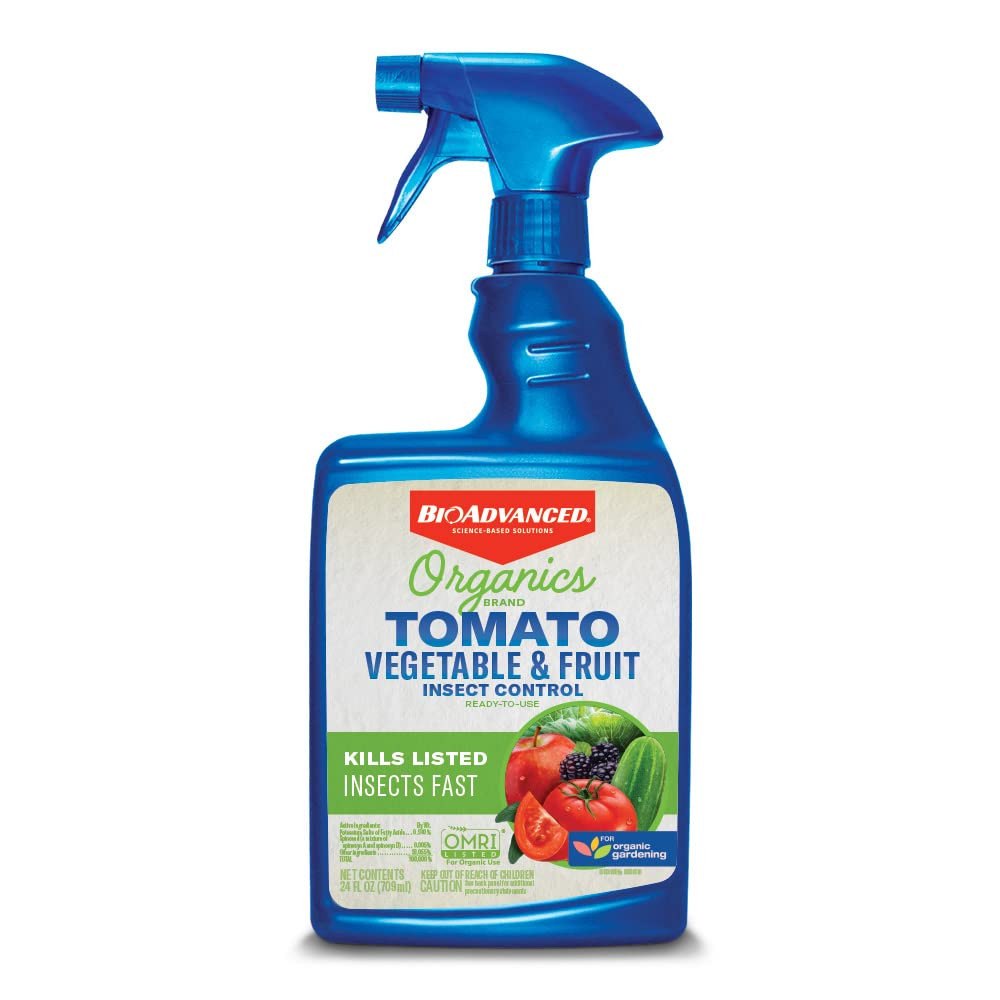 BioAdvanced Organics Brand Tomato, Vegetable & Fruit Plant Bug Spray, Ready-to-Use, 24 oz | Amazon (US)