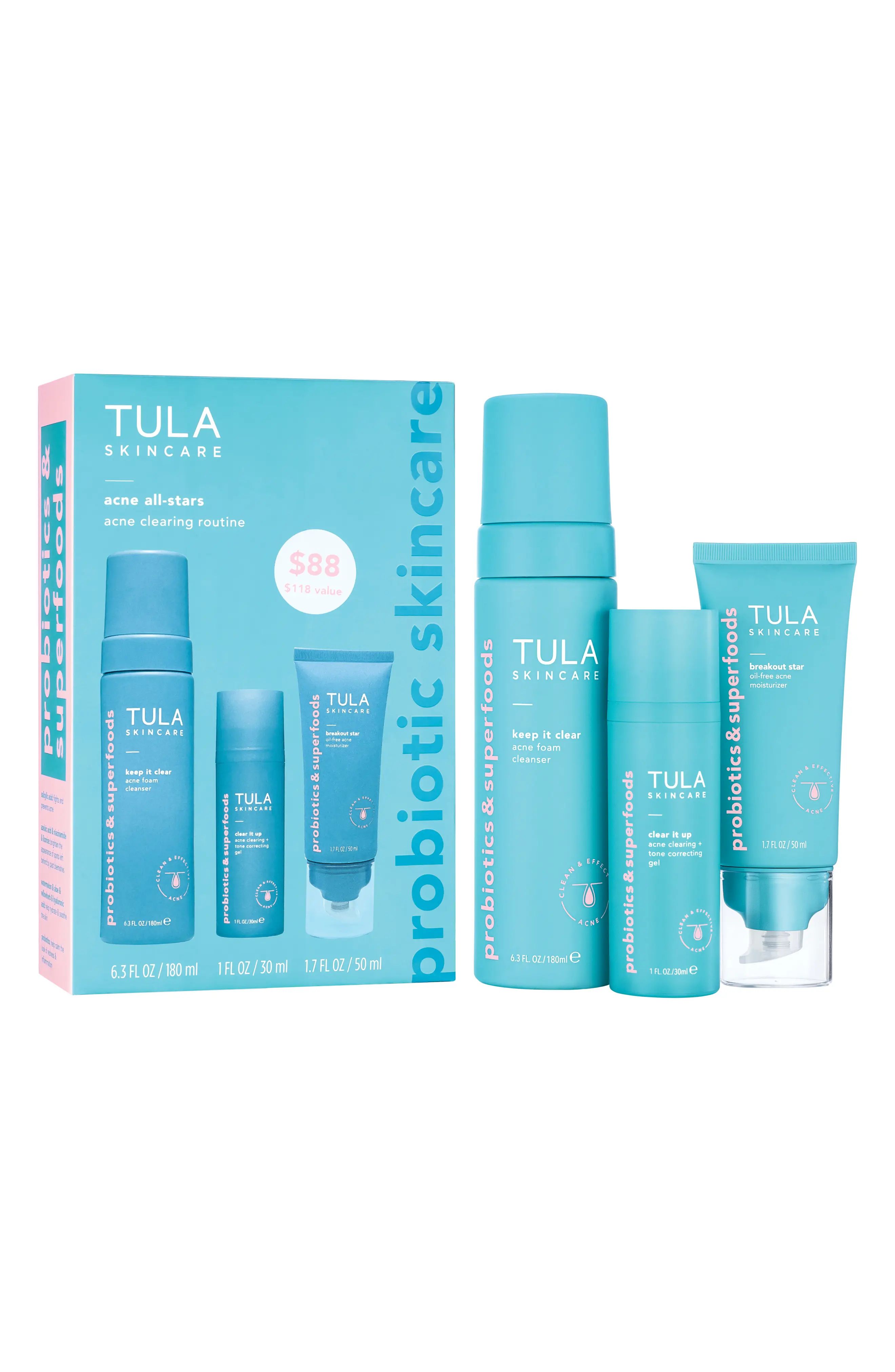 Tula Skincare Acne All-Stars Acne Clearing Routine Kit | Nordstrom