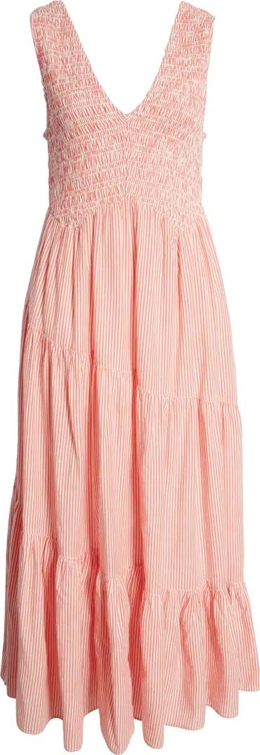 Free People Juno Sleeveless Smocked Tiered Maxi Dress | Nordstrom | Nordstrom