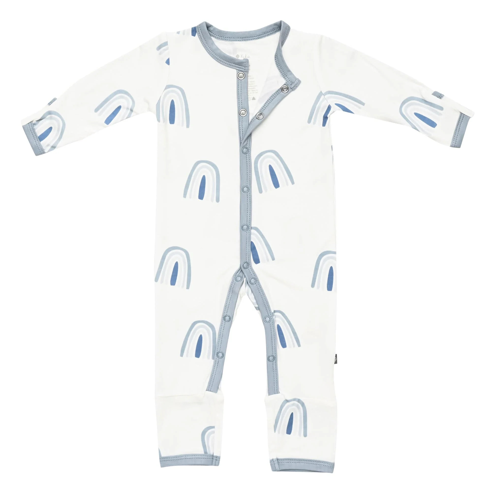 Printed Romper in Fog Rainbow | Kyte BABY