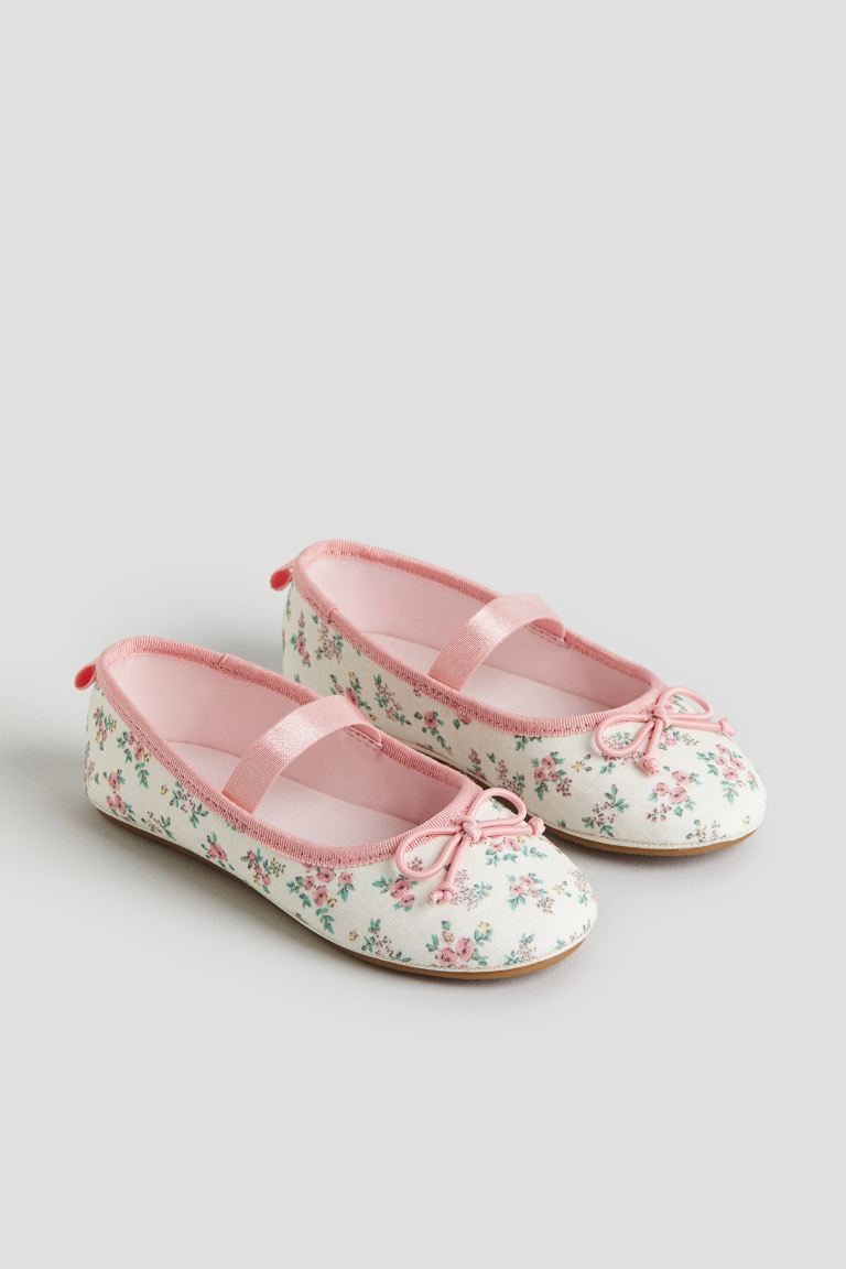 Floral-patterned Ballet Flats - White/floral - Kids | H&M US | H&M (US + CA)