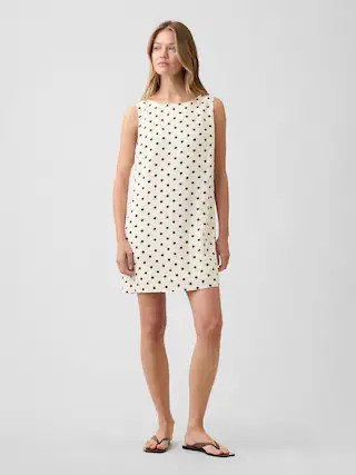 Linen-Blend Apron Mini Dress | Gap Factory