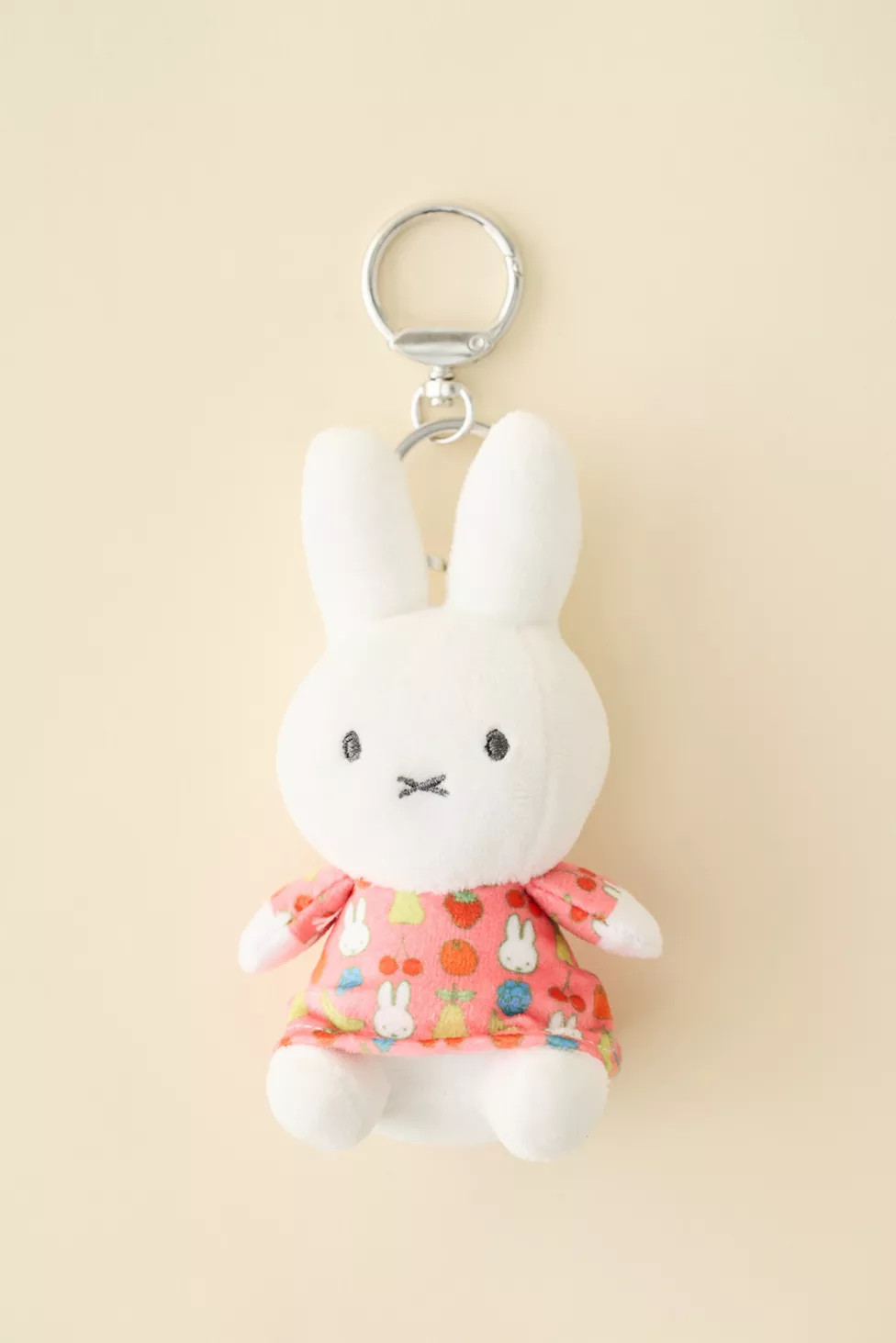 Miffy UO Exclusive Fruit Patterned Dress Plushie Keychain | Urban Outfitters (US and RoW)