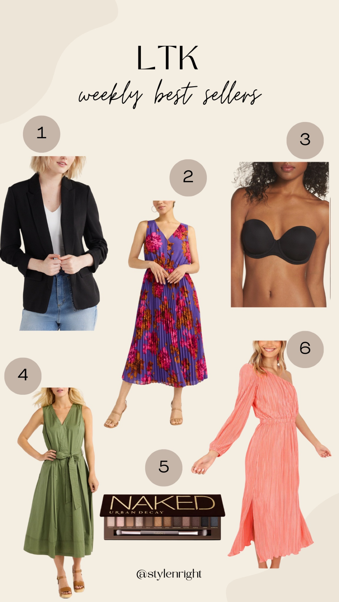 LTK Weekly Best Sellers! 🫶🏻

Fashion finds - Mom looks - Summer dress - Fall dress - Casual outfit - Blazer - Work outfit - Bra - Makeup - Beauty finds - Mom fashion - Midi dress - Style tips 

#LTKStyleTip #LTKSeasonal