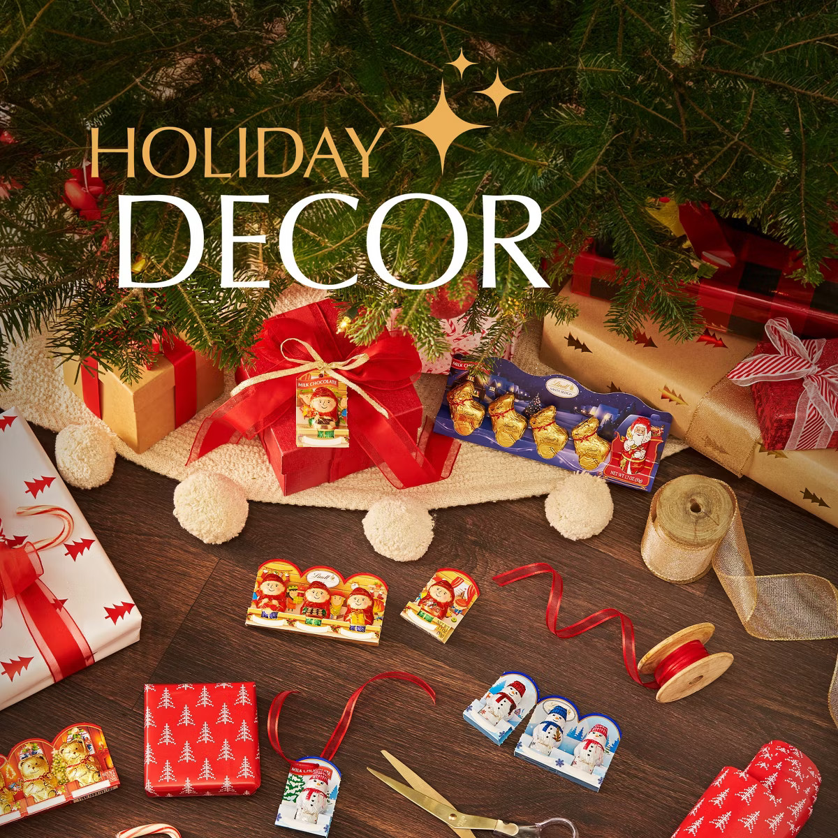 Lindt Christmas Mini Teddy Bear Milk Chocolate Candy - 1.7oz/5pk | Target