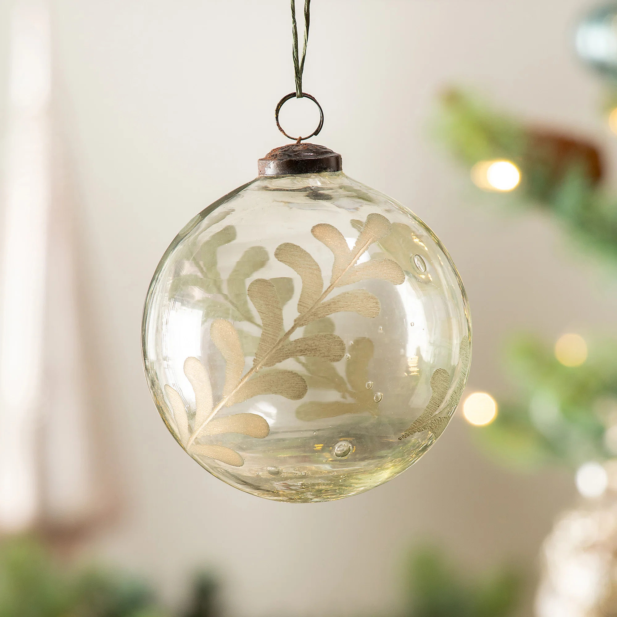 Joyeux Noel Glass Plants & Flowers Ball Ornament (Set of 6) | Wayfair North America