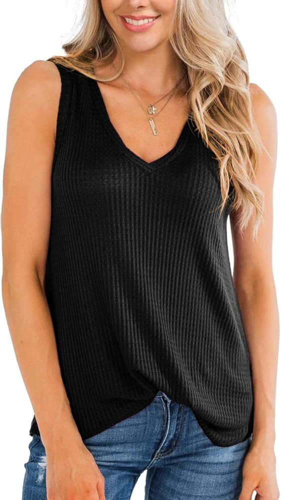 Vneck Waffle Tank | Amazon (US)