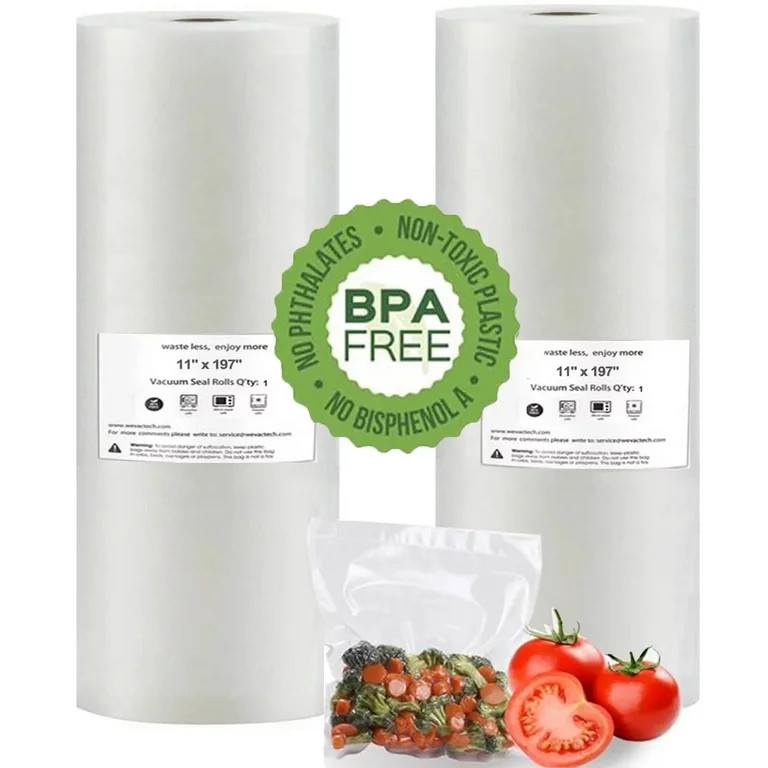 Vacuum Sealer Bags, 11" x 197" Food Saver Bags for Sealer, Vacuum Heat-Seal Rolls Combo Pack, 2 P... | Walmart (US)