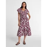 Time and Tru Women's Tiered Midi Dress with Flutter Sleeves, Sizes XS-XXXL | Walmart (US)