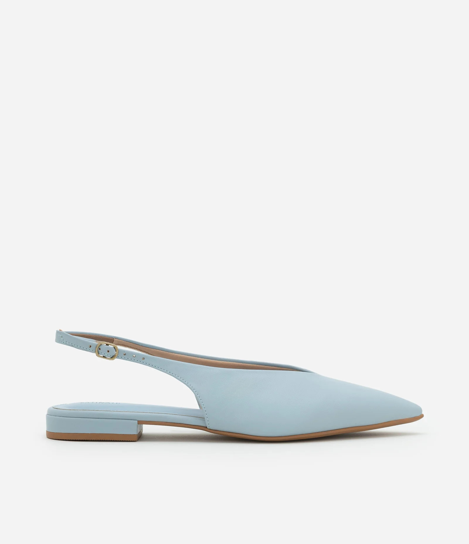 Sapatilha Slingback em Material Sintético com Decote U Azul - Lojas Renner | Renner (BR)