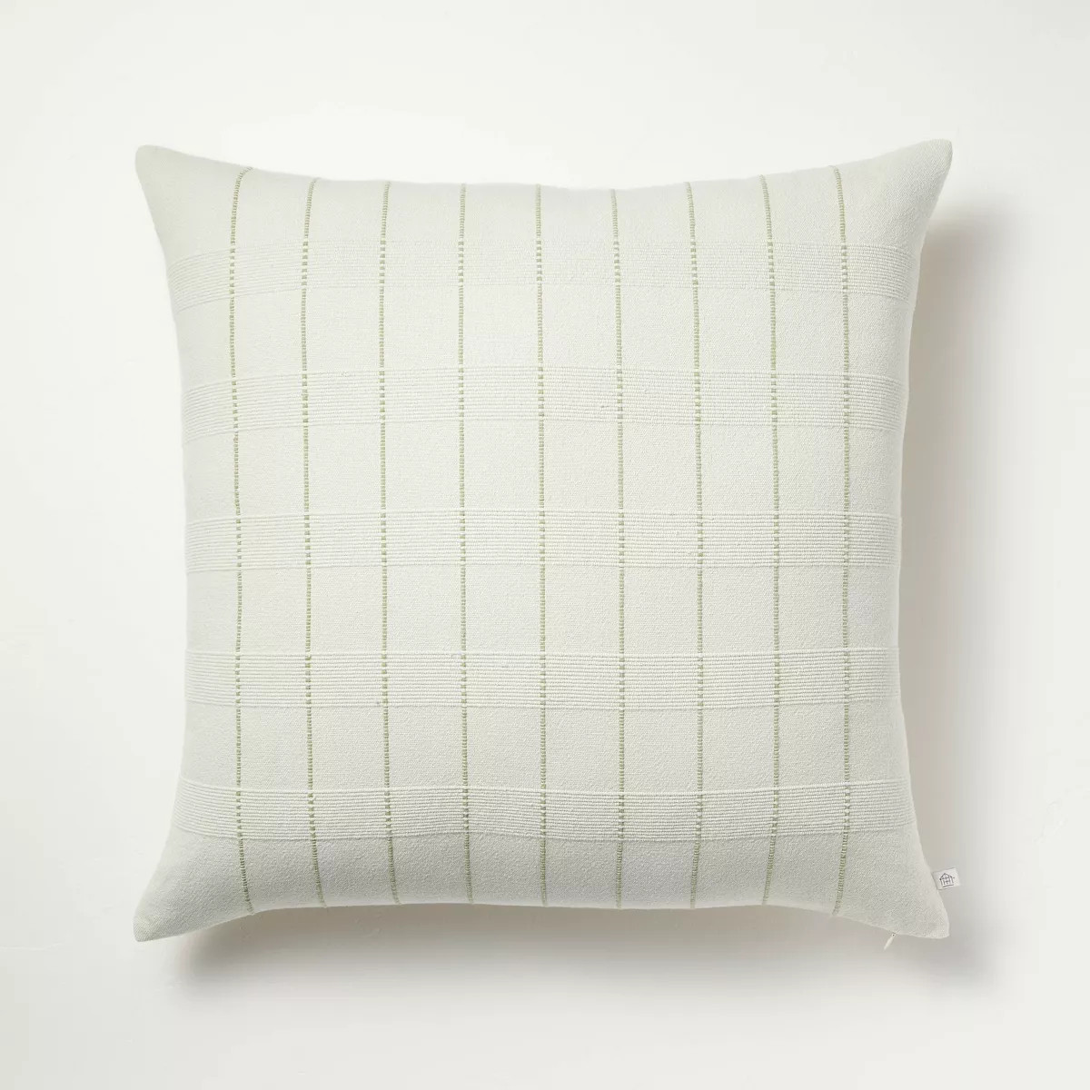 24"x24" Textural Multi-Stripe Square Throw Pillow Light Green - Hearth & Hand™ with Magnolia | Target