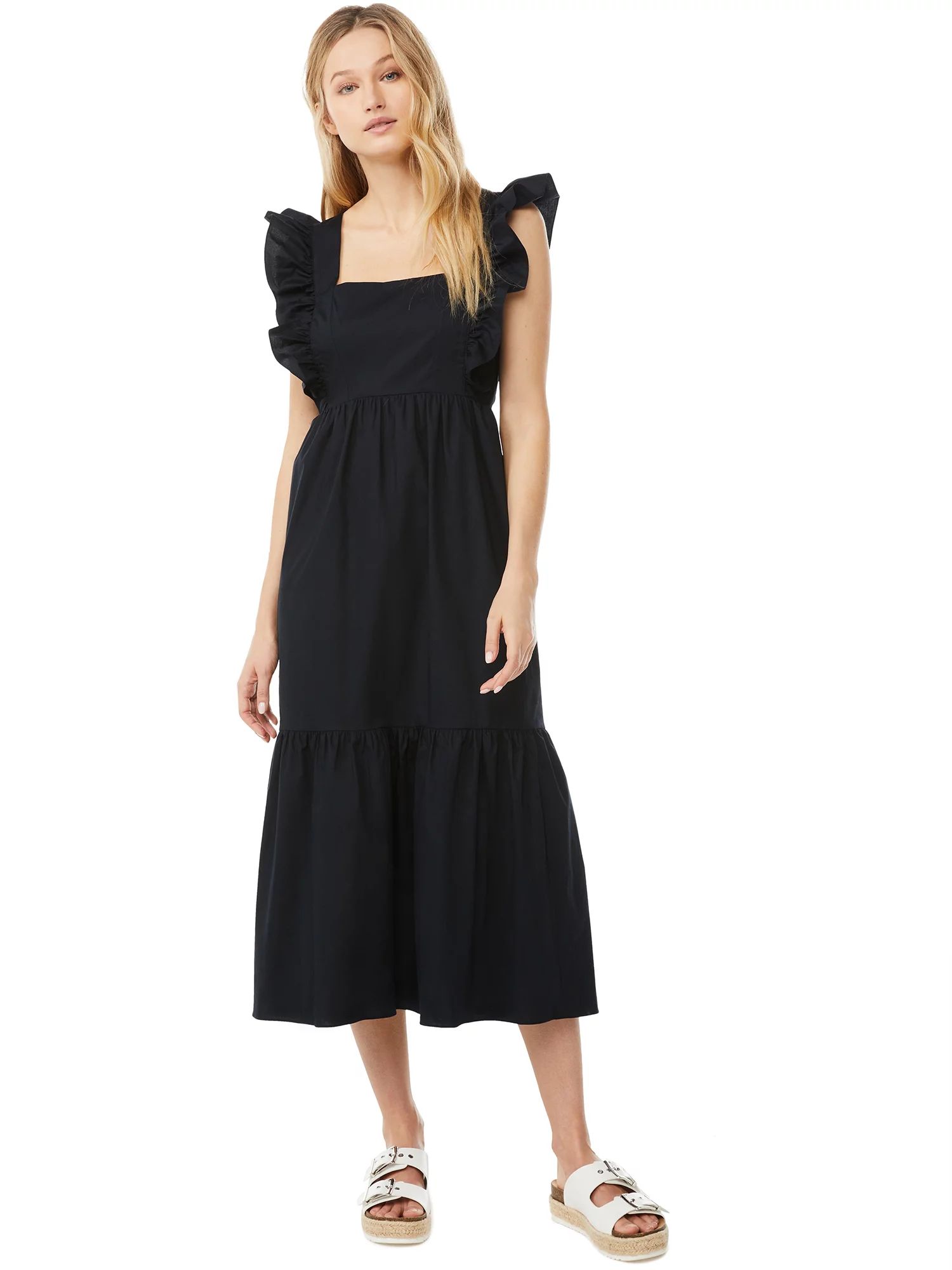 Scoop Women's Cut Out Back Maxi Dress | Walmart (US)