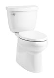 KOHLER 5310-0 Cimarron Skirted trapway Comfort Height Two-Piece Elongated Toilet, Left-Hand Trip Lev | Amazon (US)