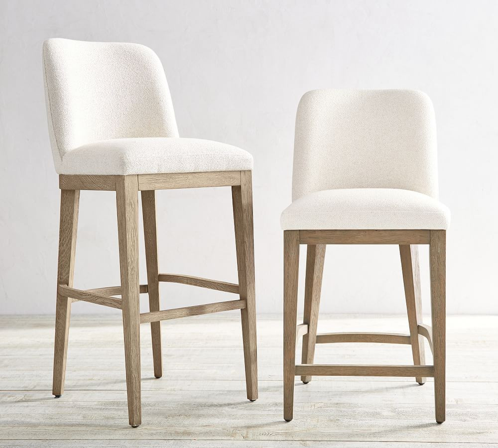Layton Upholstered Bar &amp; Counter Stools | Pottery Barn (US)