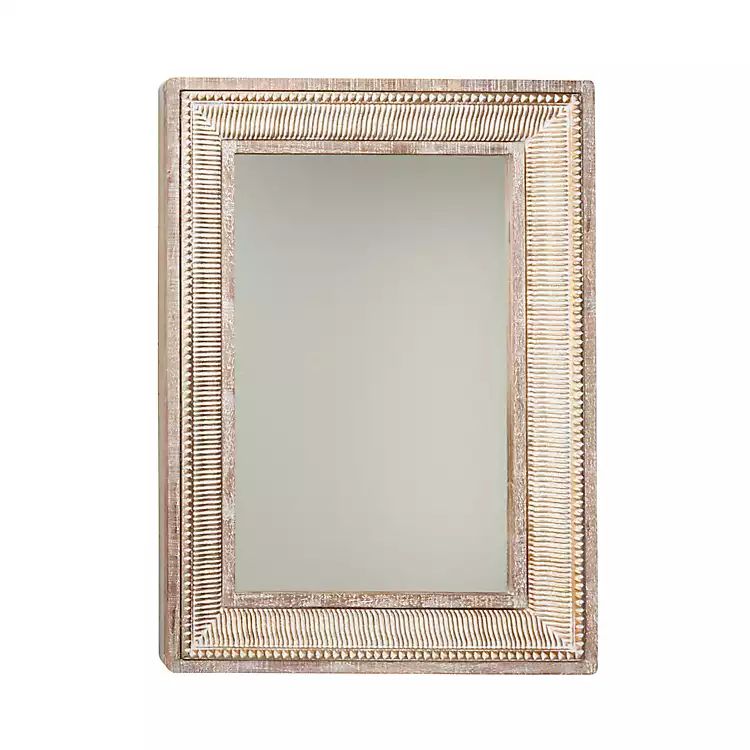 Gold and White Washed Carved Frame Mirror | Kirkland's Home