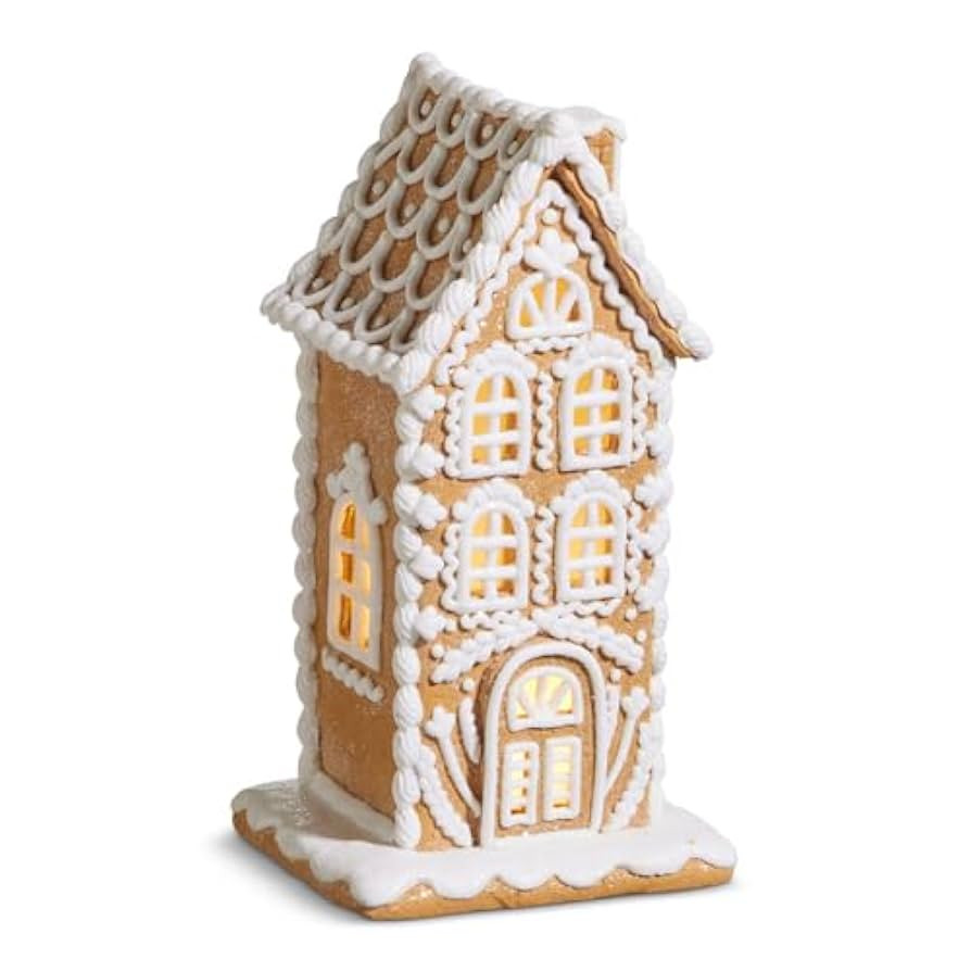 RAZ Imports Christmas Lighted Gingerbread House Figurine, 10-inch Height, Holiday Decoration | Amazon (US)