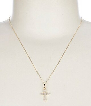 Miranda Frye Harmony Cross Short Pendant Necklace - Gold | Dillard's