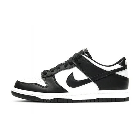 Nike Dunk Low (GS) Unisex Kids Casual & Dress Shoes White/Black-White Size 5.5 | Walmart (US)
