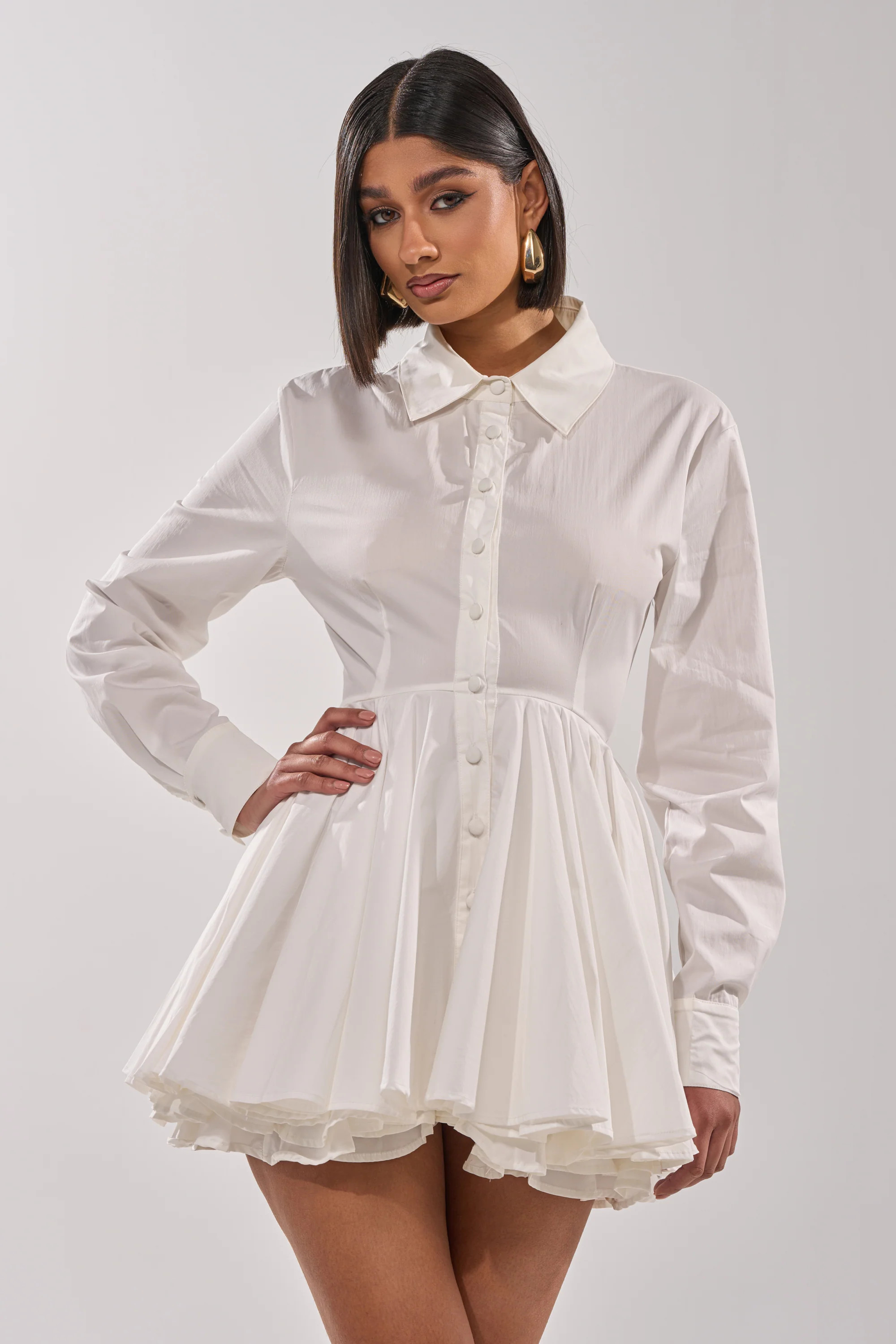 THE IT GIRL POPLIN MINI DRESS | AKIRA