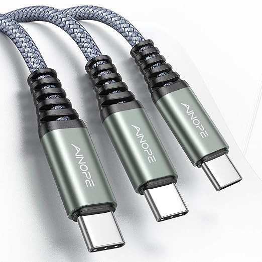 USB C to USB C Fast Charging Cable, [3-Pack, 10ft+6.6ft+3.3ft]AINOPE Type C to Type C Cable 60W/3... | Amazon (US)