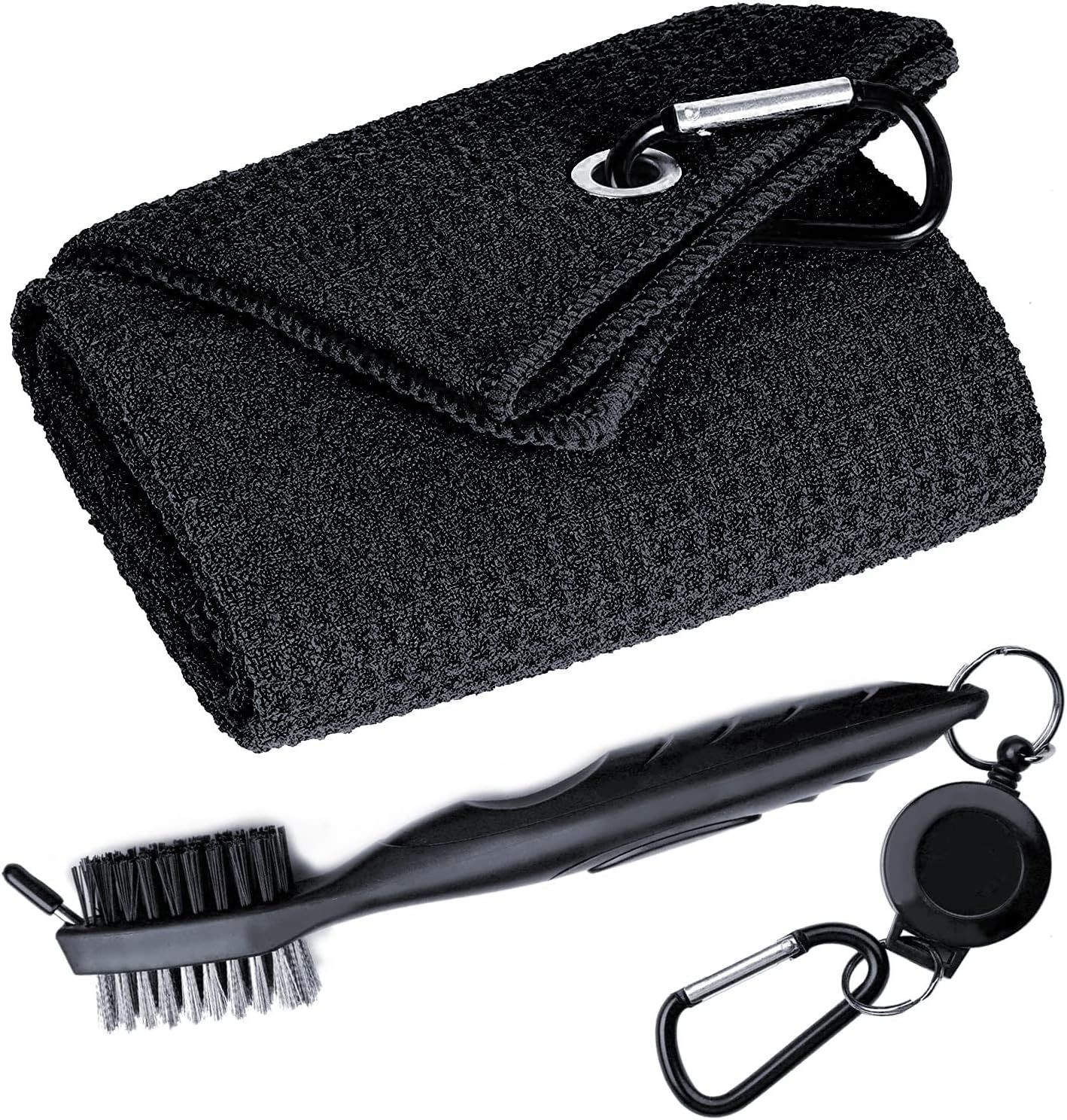 Aebor Golf Towels, Microfiber Waffle Pattern Tri-fold Golf Towel - Brush Tool Kit with Club Groov... | Amazon (US)