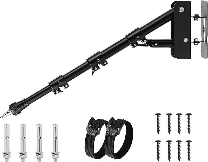 Selens Wall Mount Triangle Boom Arm 39.37inch/100cm, Ring Light Mount Support 180°Flexible Rotat... | Amazon (US)