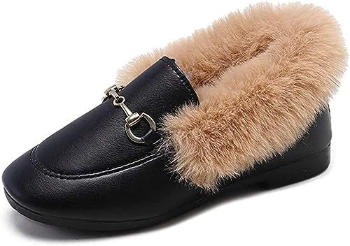TangDao Toddler Little Kids Dress Shoes Velour with Fur Girls Boys Loafers Leather Warm Dress Sho... | Amazon (US)