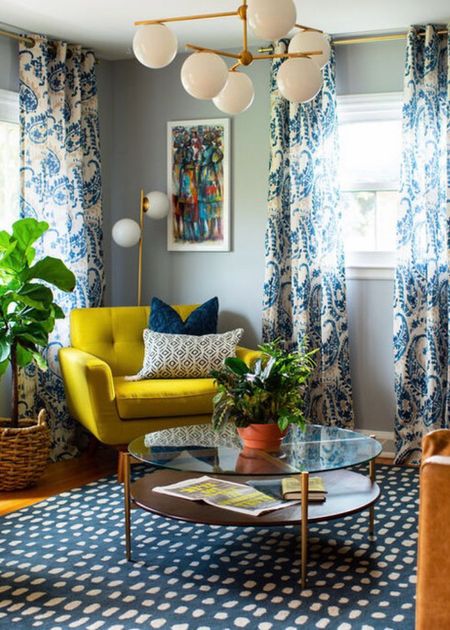 About 4 years old, but still one of my faves. Talk about a pattern party! 💛 #ProjectSouthernGents

#interior #interiordesign #homedecor #livingroom #decor #accentchair #coffeetable #arearug #curtainpanel #lighting

#LTKhome
