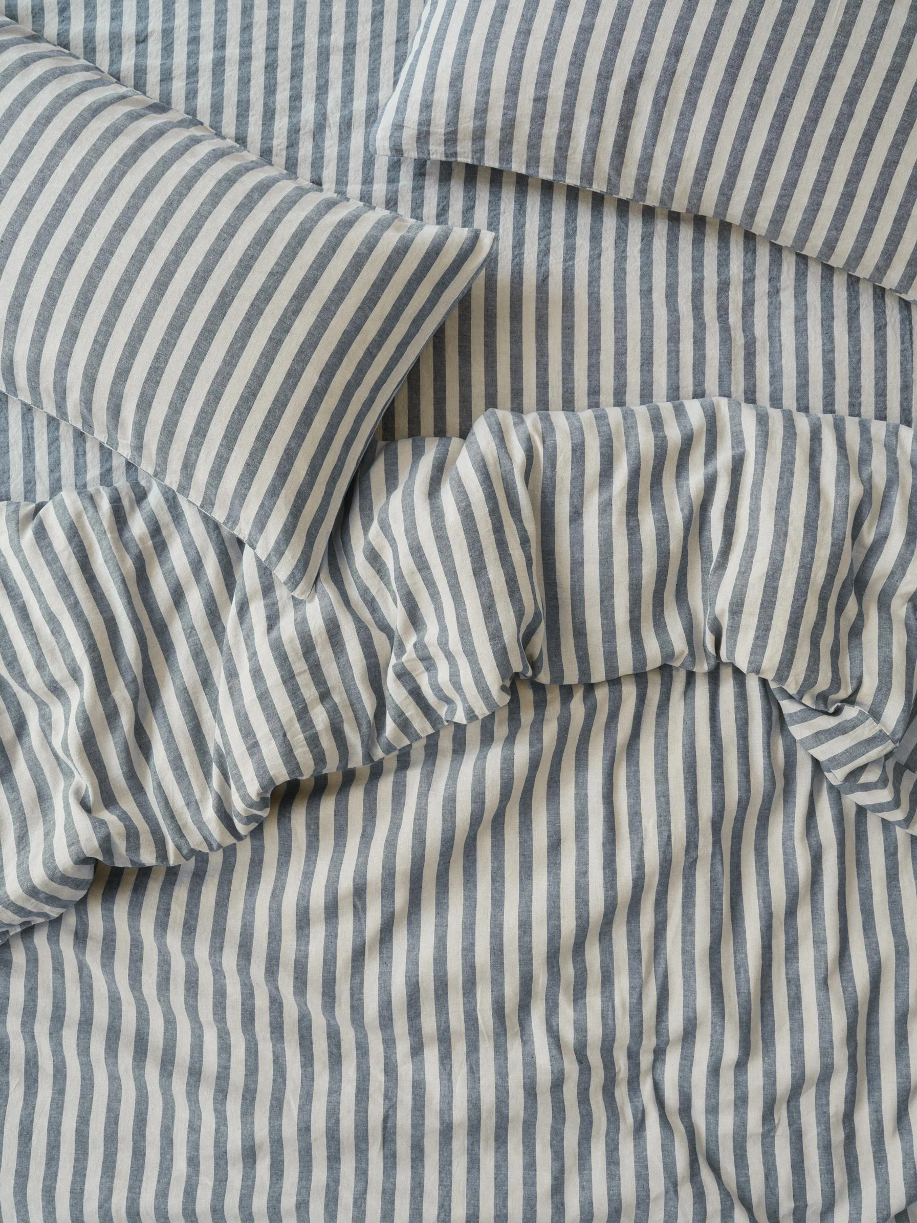 Atlantic Pembroke Stripe Linen Blend Duvet Cover | Piglet