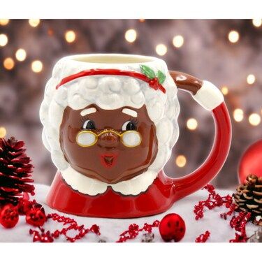 kevinsgiftshoppe Ceramic Christmas  African American Mrs. Claus Ceramic Mug, Home Décor, Gift fo... | Michaels Stores