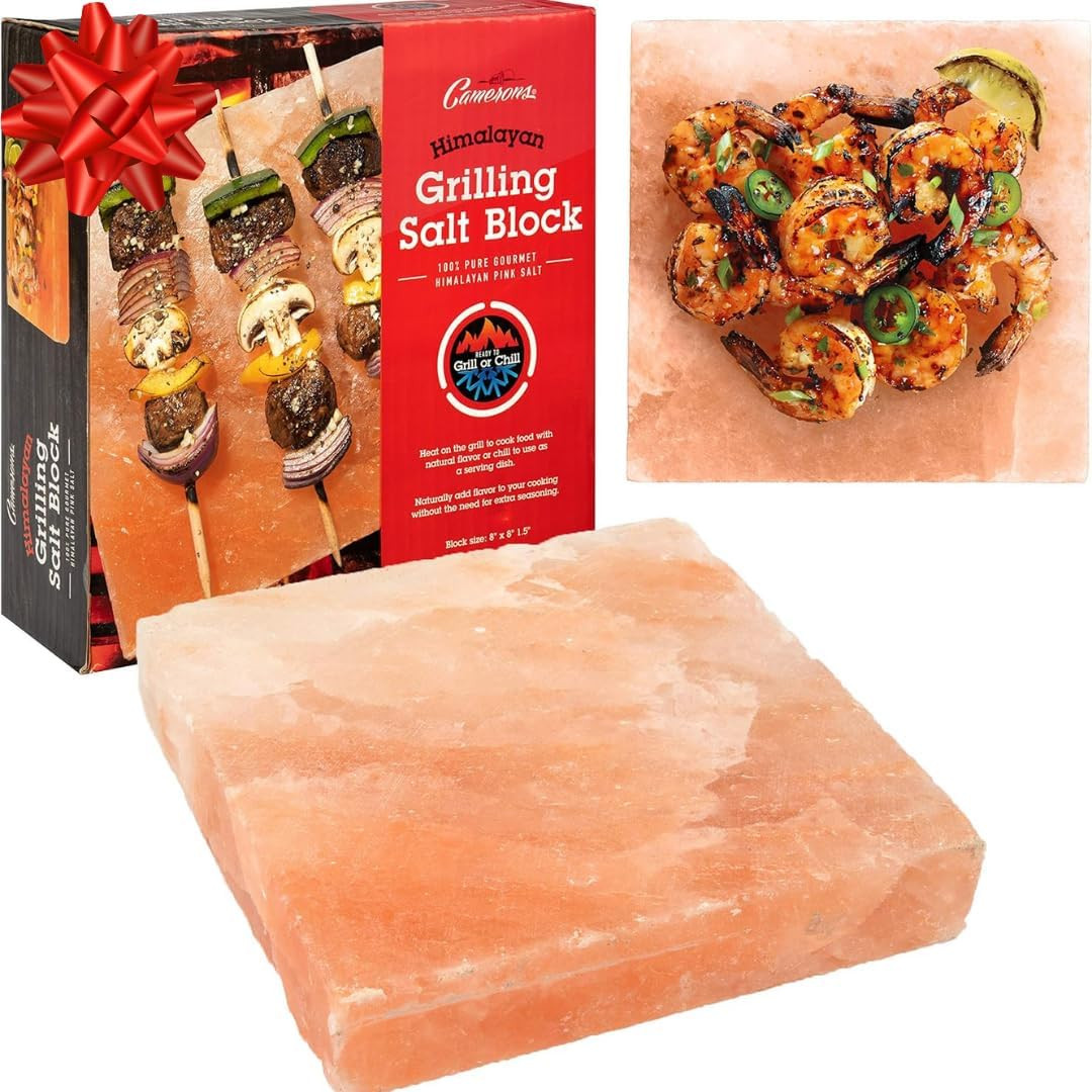 Camerons Himalayan Pink Salt Block for Grilling (8"x8")- Barbecue Grill Slab Maintains Even Tempe... | Amazon (US)