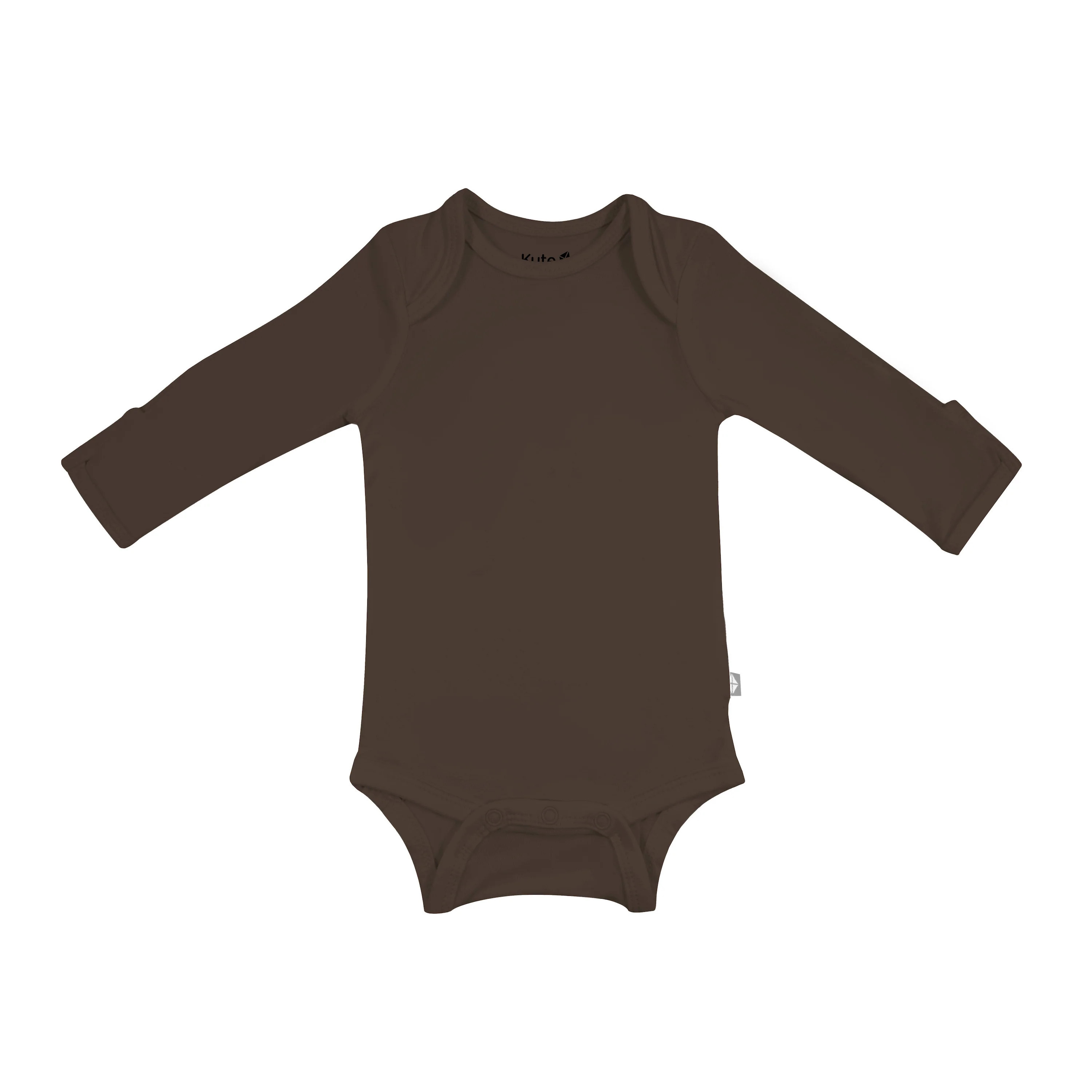Long Sleeve Bodysuit in Espresso | Kyte BABY