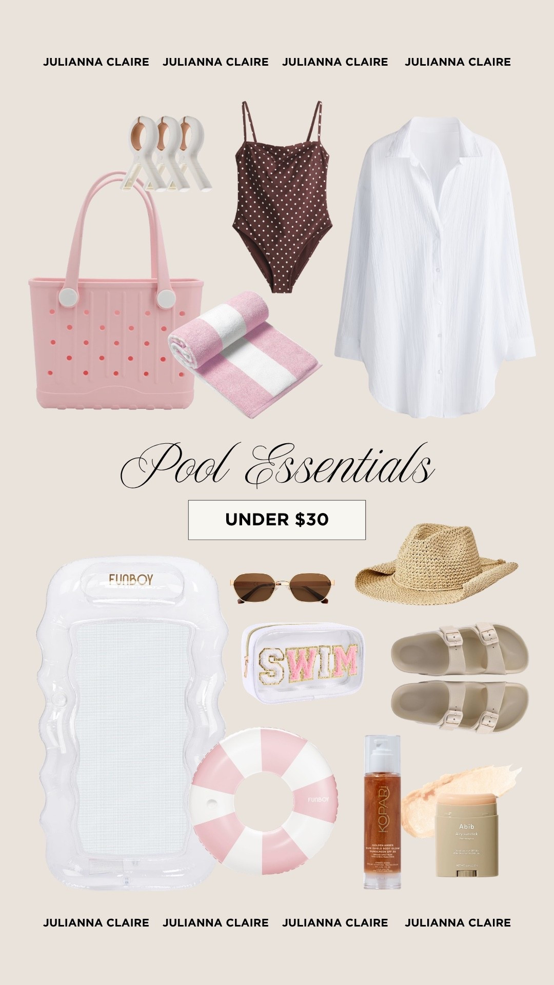 Pool essentials under $30!

#LTKgrwm #LTKSeasonal #LTKSwim
