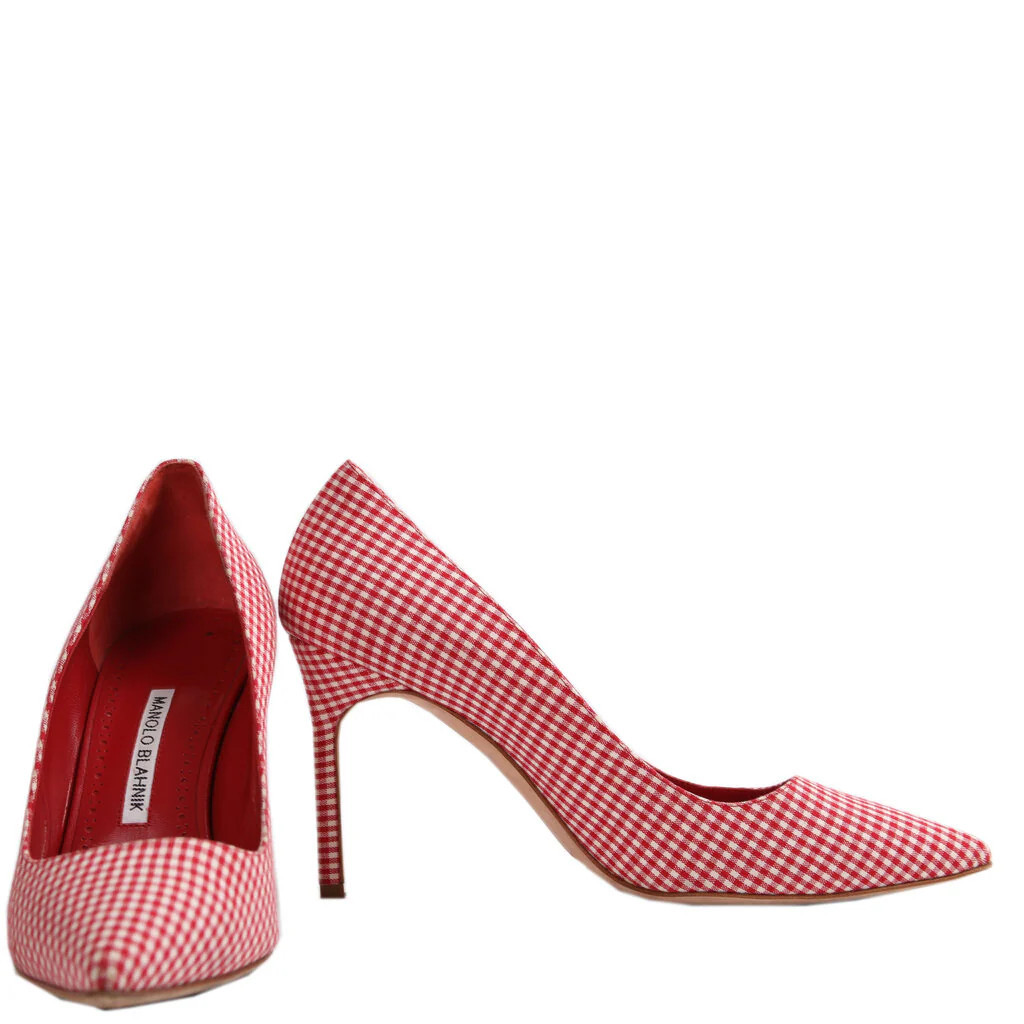 Gingham Pumps Size 40 | Keeks Designer Handbags