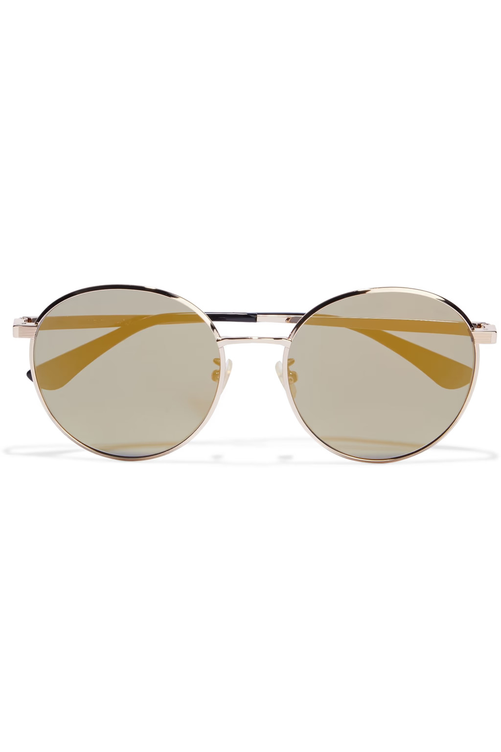 Round-frame gold-tone mirrored sunglasses | The Outnet (US and CA)