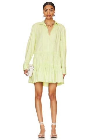 Free People Billie Mini Dress in Lime Glow from Revolve.com | Revolve Clothing (Global)