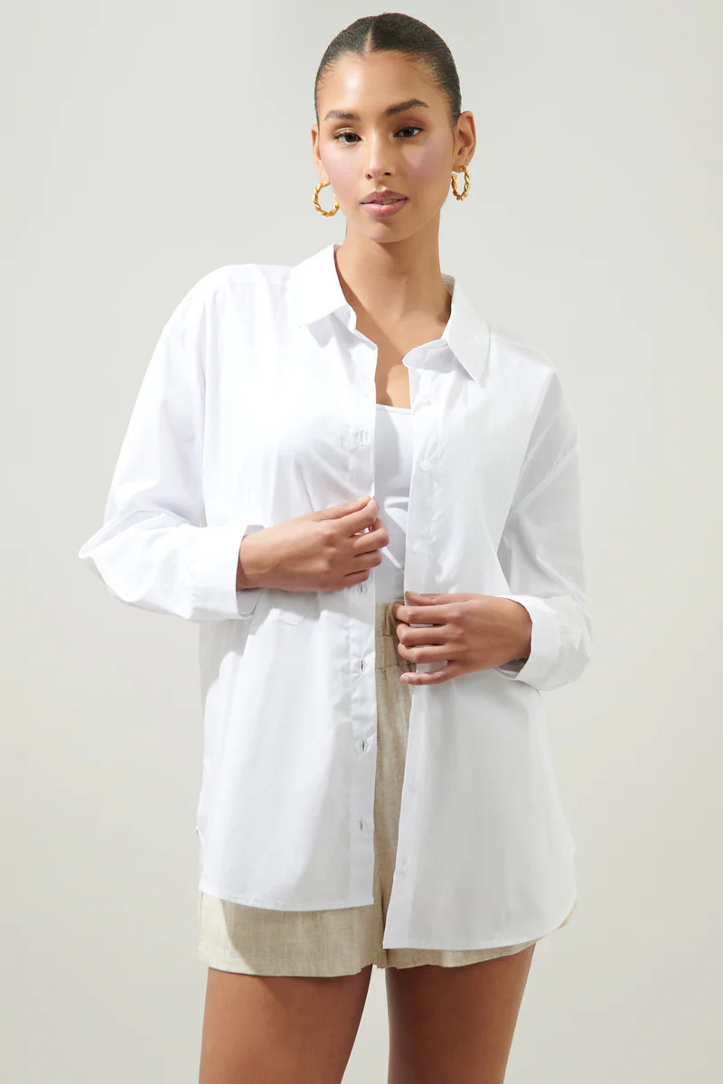 Dream State Oversized Button Down Shirt | Sugarlips