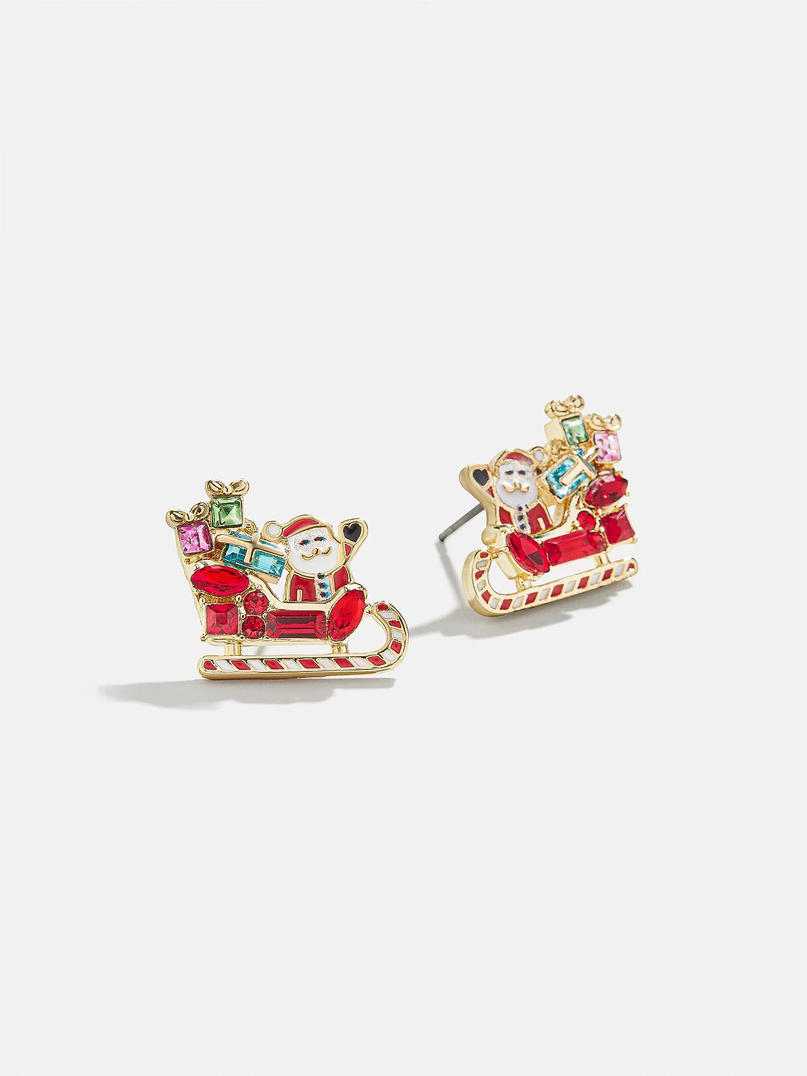 Sleigh Bells Ring Earrings - Santa's Sleigh Studs | BaubleBar (US)