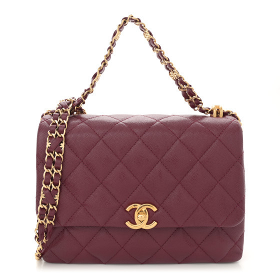 CHANEL Caviar Quilted Coco First Flap Burgundy | FASHIONPHILE | FASHIONPHILE (US)
