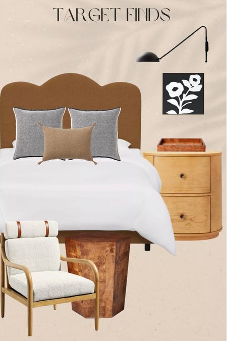 Target finds for your bedroom!! This upholstered bed is so cute!!! #meandmrjones 

#LTKunder100 #LTKhome #LTKunder50