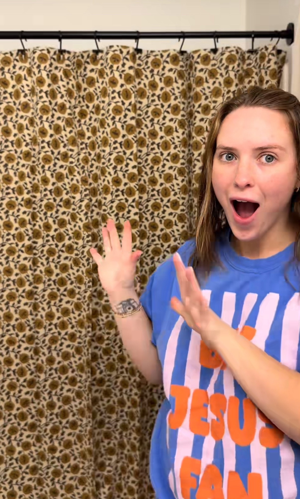 new shower curtain!!! color: honey! 