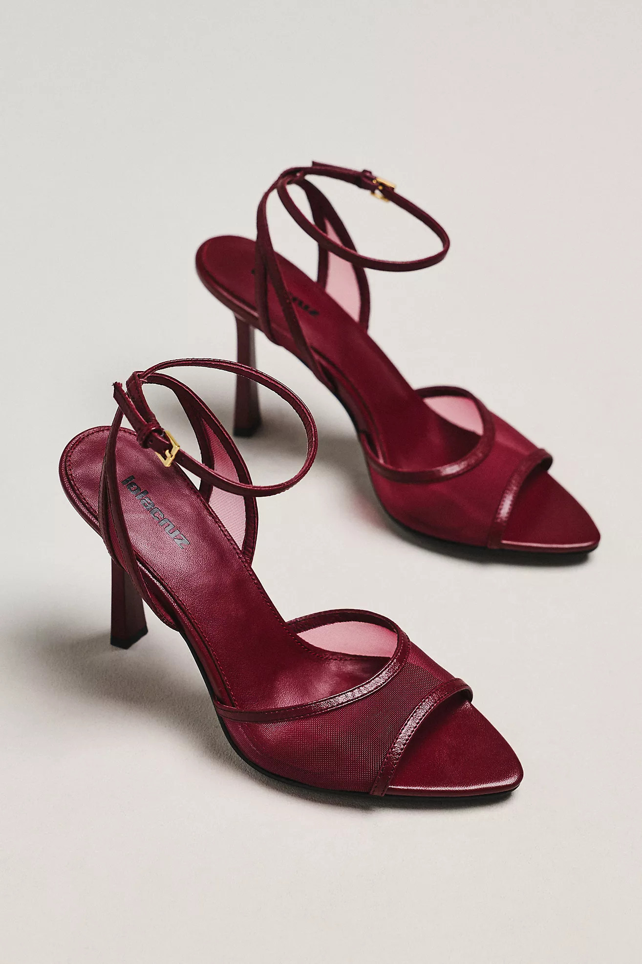 Lola Cruz Mesh Open-Toe Mesh Heels | Anthropologie (US)